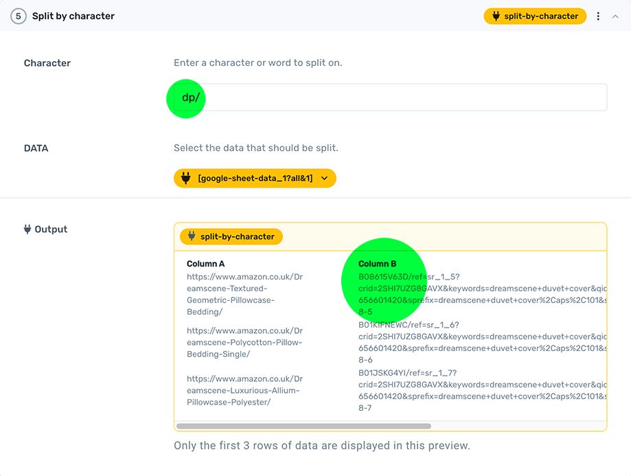 axiom.ai extracting ASINs from Amazon