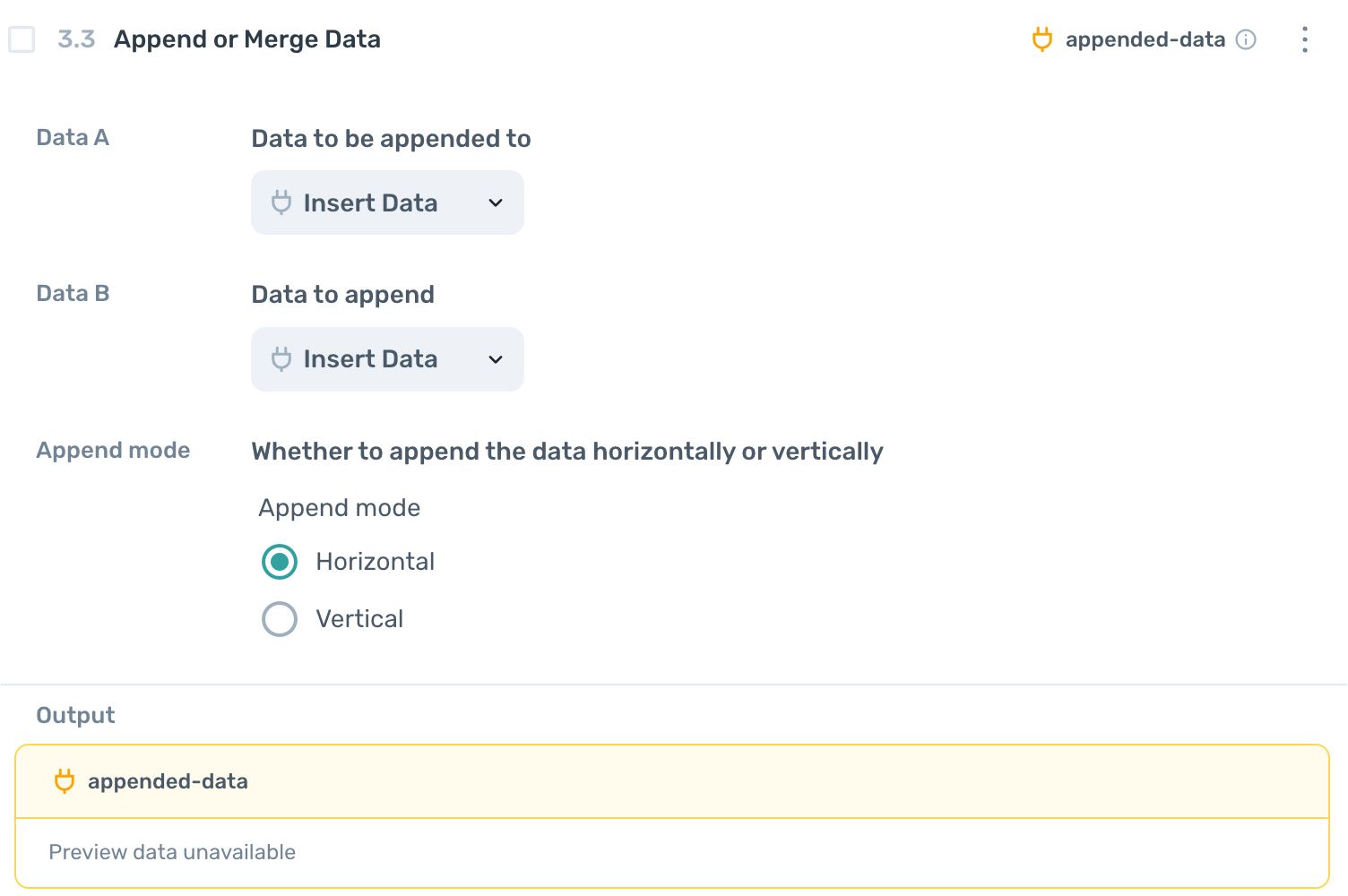 axiom.ai append merge data step