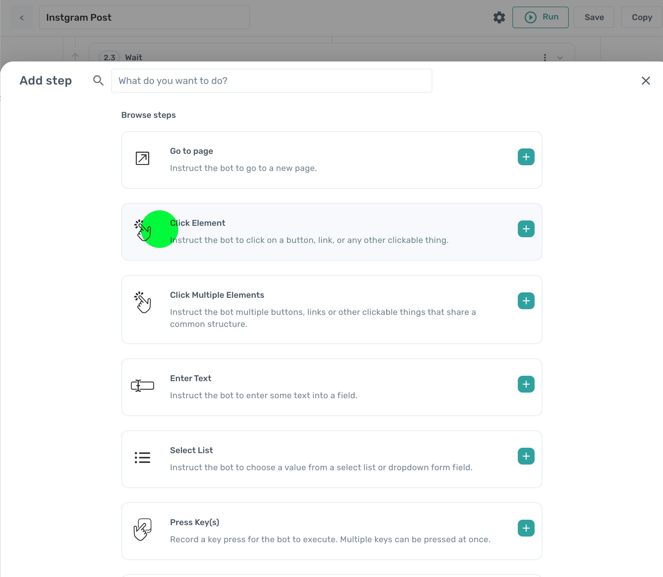 automate clicks with axiom.ai