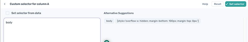 axiom.ai adding a custom selector