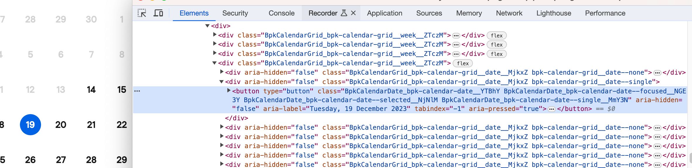 axiom.ai amazon date picker css atribute