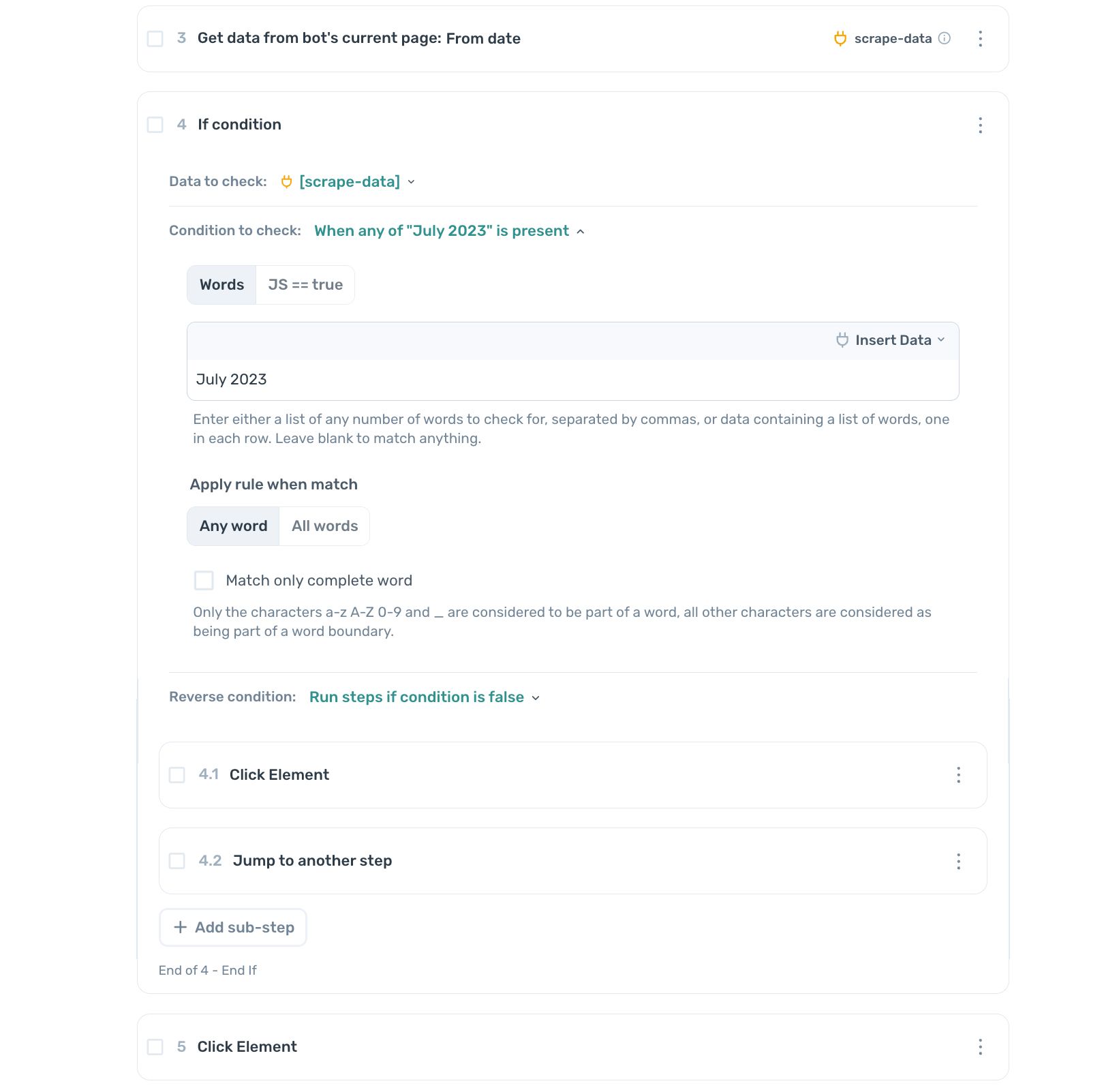 axiom.ai amazon date picker design pattern