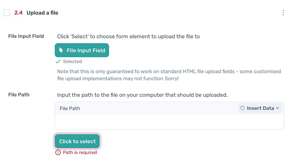 axiom.ai file upload step