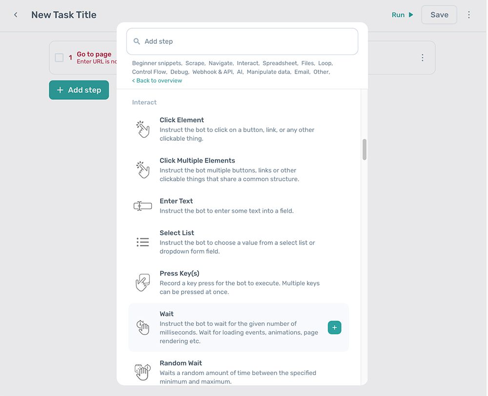 axiom.ai add the steps required to replicate your actions