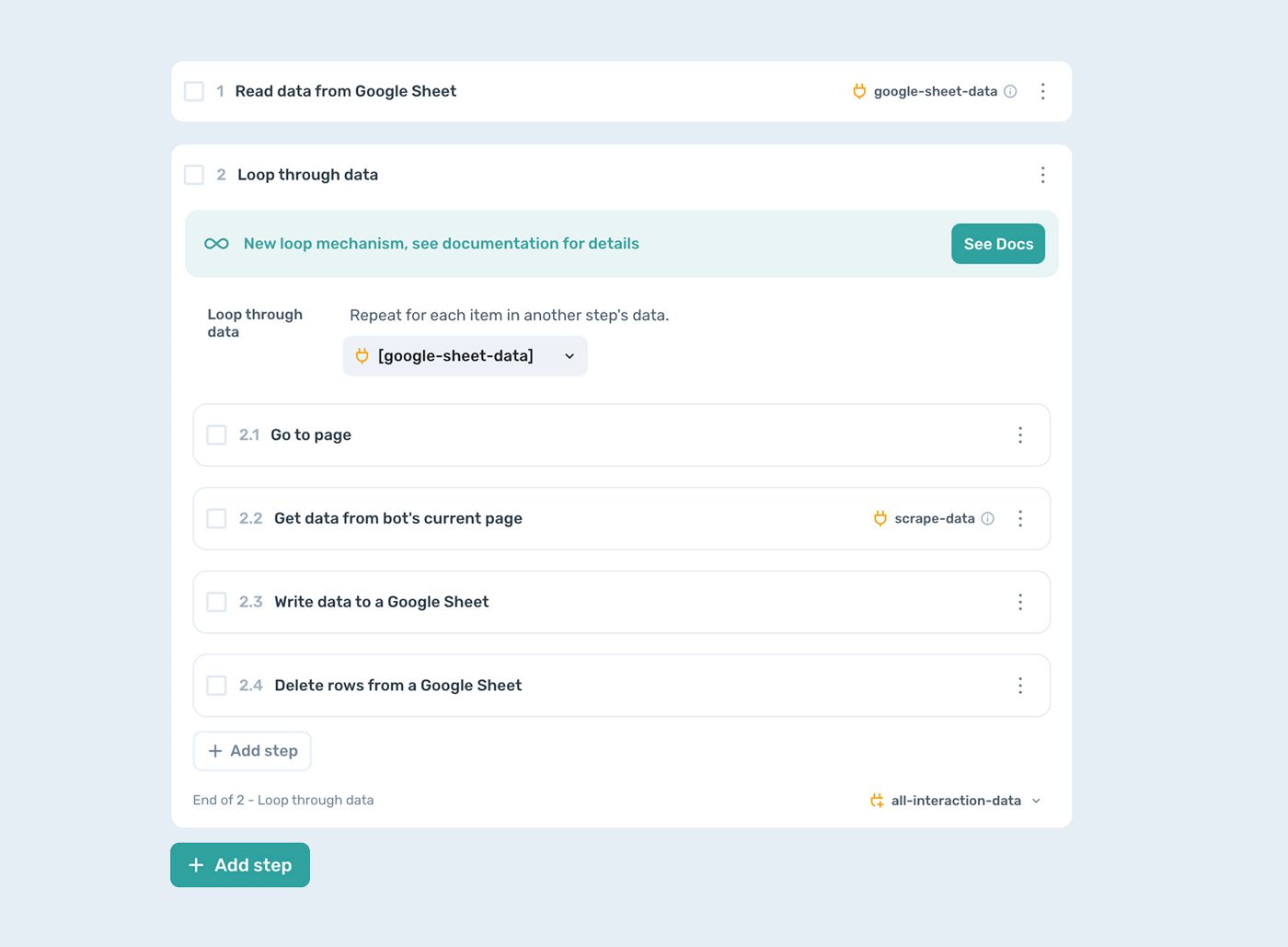 axiom.ai design pattern for scraping bot