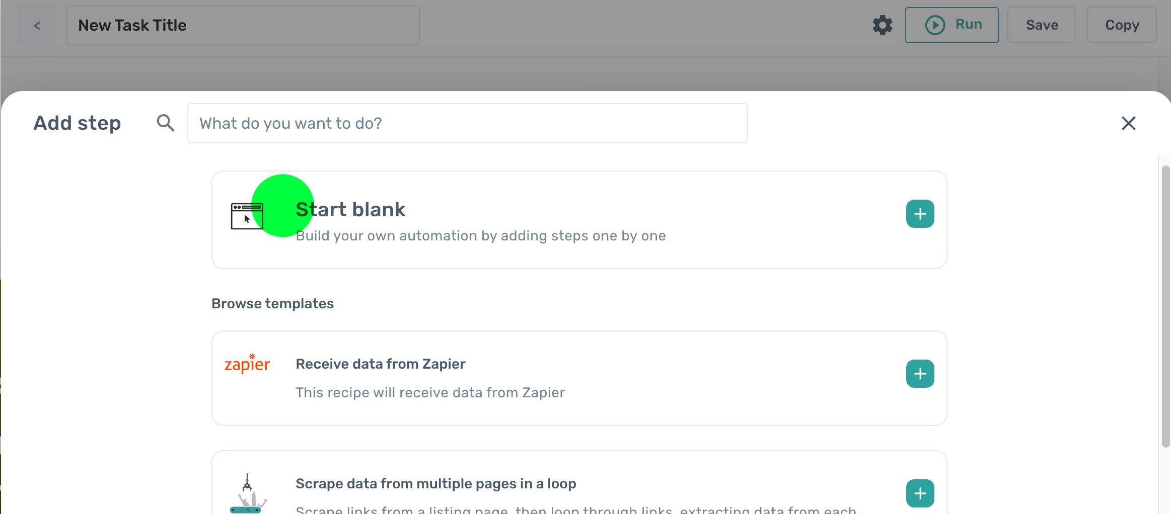 Start from blank - build a bot to automate amazon with axiom.ai