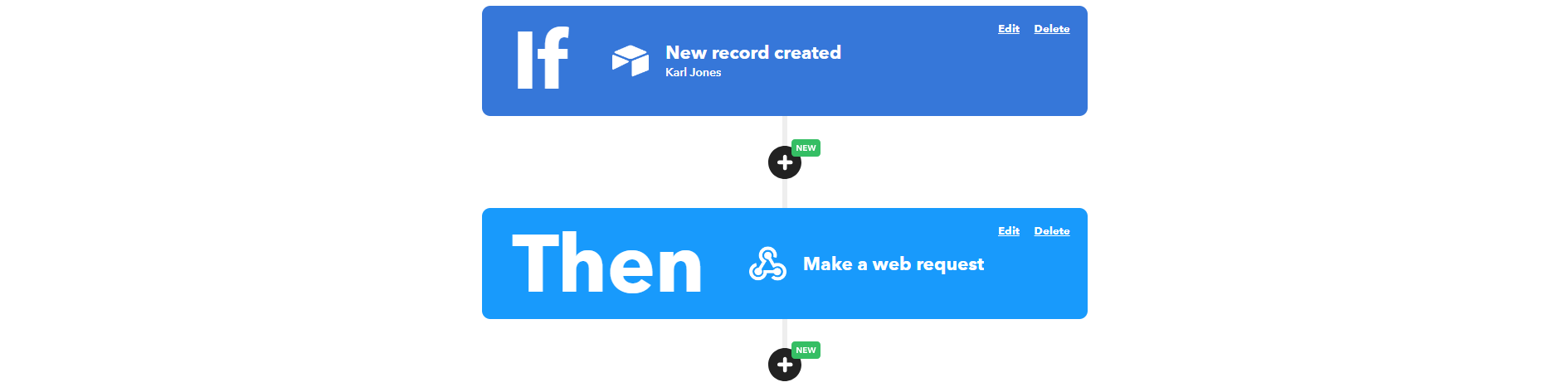create ifttt with date time trigger to trigger axiom.ai automation