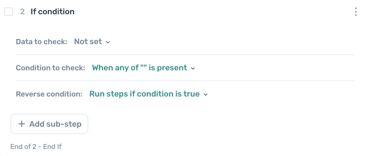 The If condition step in the axiom.ai Builder