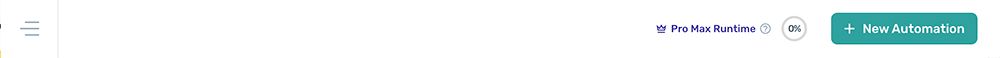 The New automation button in the top right of the axiom.ai dashboard