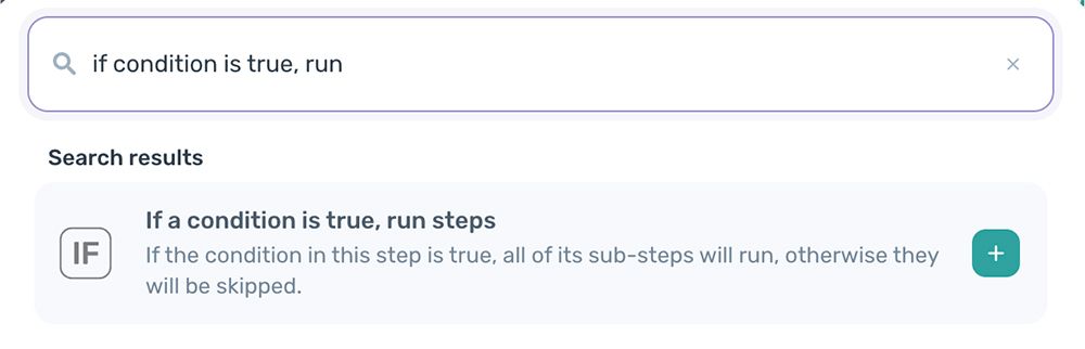 If condition step - axiom.ai