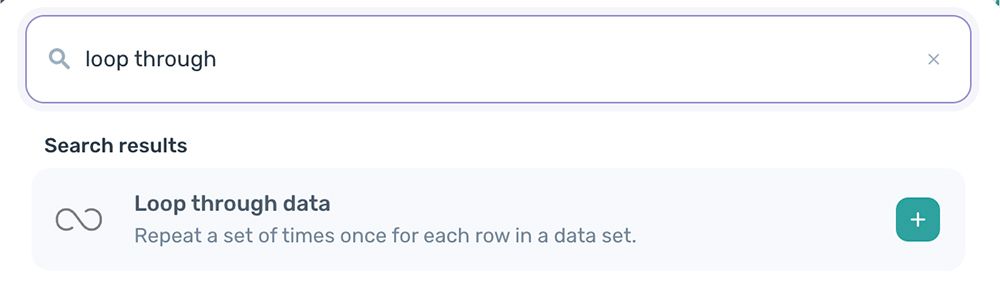 Loop through data step - axiom.ai