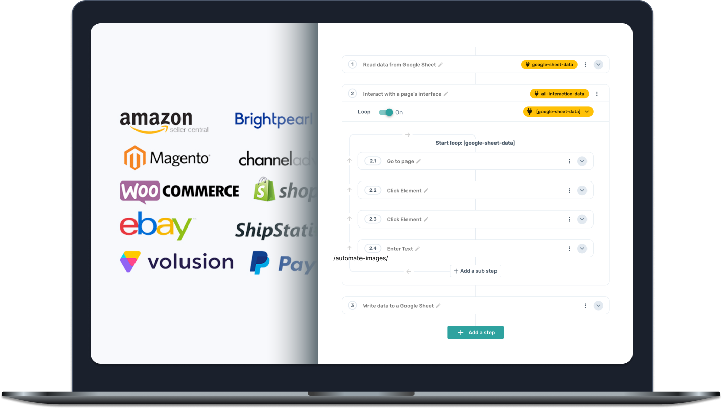 Axiom.ai browser automation for sending direct messages