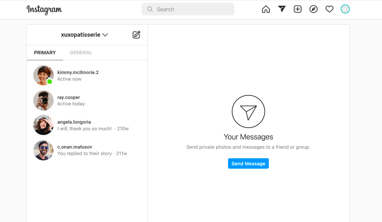 How to sending direct messages in the browser