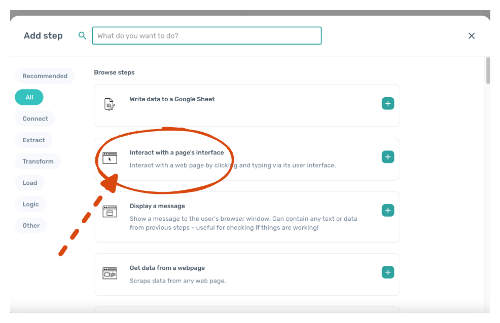 Use Axiom's interact step to automate creating an amazon post